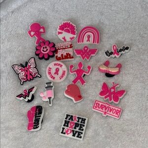 Breast Cancer Shoe Croc Charms for Kids Teens Adults new
